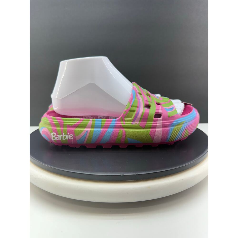 Vans x Barbie Slide On Vr3cush Womens Size 6 Trippy Pink Swirl Slip On Sandals - Picture 5 of 11